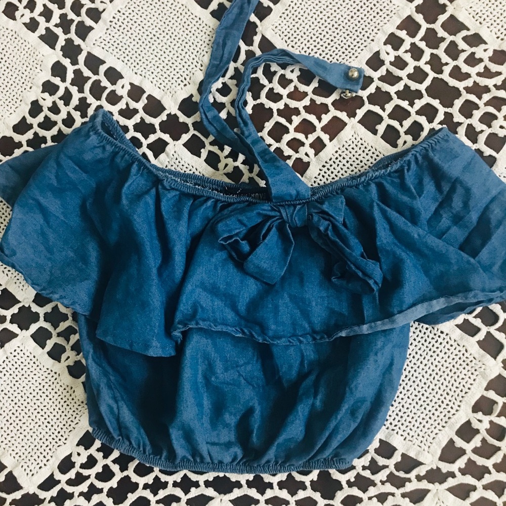 Denim Fashion Nova Crop Top - DONATED